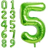 40 Inch Large Green Balloon Number 5 Balloon Helium