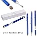H&T(TM) Second Generation Fine Point Stylus with Two Tip [2 in 1] for Ipad, Ipad Air, Ipad Mini, Iphone, Samsung Galaxy, Nexus, Lg G Pad, HTC and Other Touch Screen Devices (dark blue)