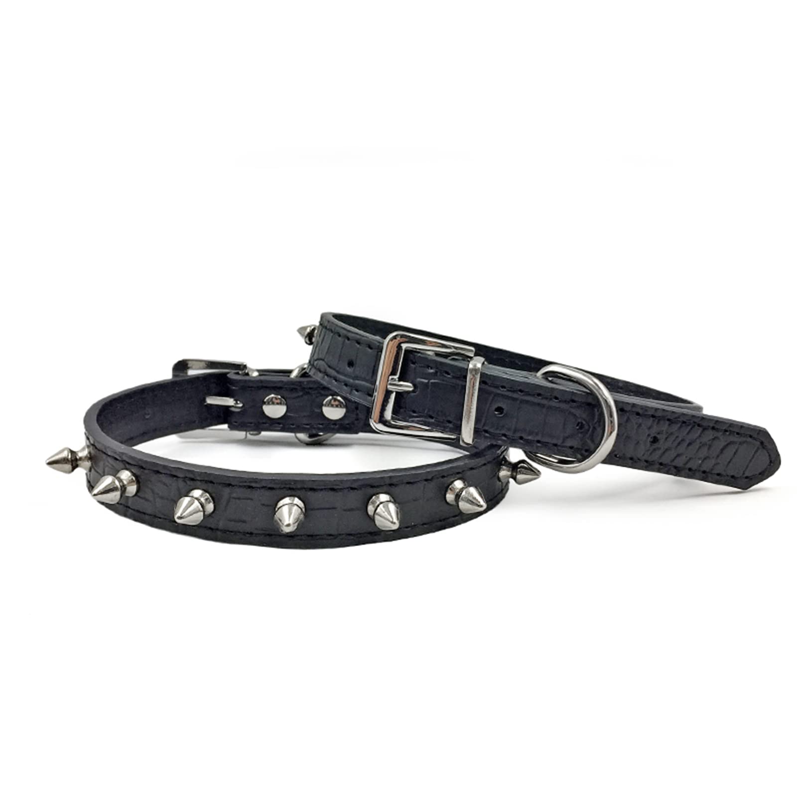 Enjoying Spiked Cat Collar, Leather Spikes Dog