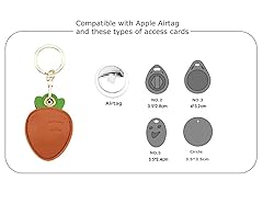 Tomcrazy 3in1 Cute Protective Case for Apple Airtag