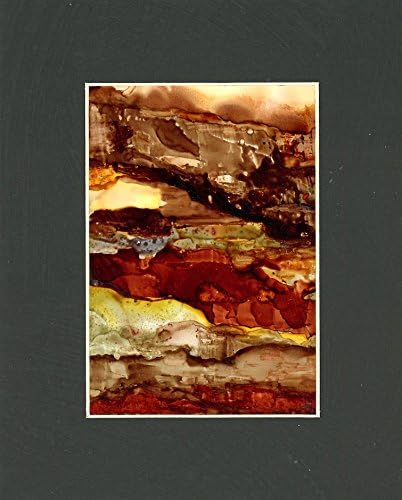 Abstract Painting Alcohol Inks Small Wall Art Matted