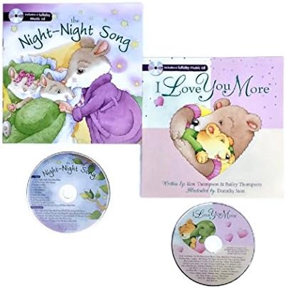 Twin Sisters I Love You More and The Night-Night Song Lullaby Books with CDs, 2-Book Set