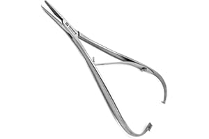 MEDSPO Professional Forceps | Dental Medical Ortho Surgical Needle Holder Locking | Veterinary Suture Restorative | Orthodontic Pliers Instruments CE (Mathieu Needle Holder Slim)