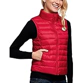 Sorrica Women's Down Vest Lightweight Outdoor Packable Stand Collar Zip Puffer Vest