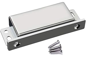 WOOCH Door Magnetic Catch - 120lb High Magnetic Stainless Steel Heavy Duty Catch for Kitchen Bathroom Cupboard Wardrobe Closet Closures Cabinet Door Drawer Latch (4.0 in Silver, 1-Pack)