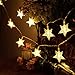 OATSBASF Star String Lights, Battery Operated Fairy Lights 17ft 50 LED Christmas Trees,Indoor,Outdoor,Wedding,New Year,Patio,Garden Decoration(Warm White,2Pack)