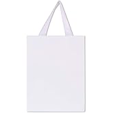 PAPERIST 10pcs 9x5.7x13.6" (6) Vertical Large Size, White Paper Bags with White Cotton Handles, Thick Sturdy Durable Gift bags