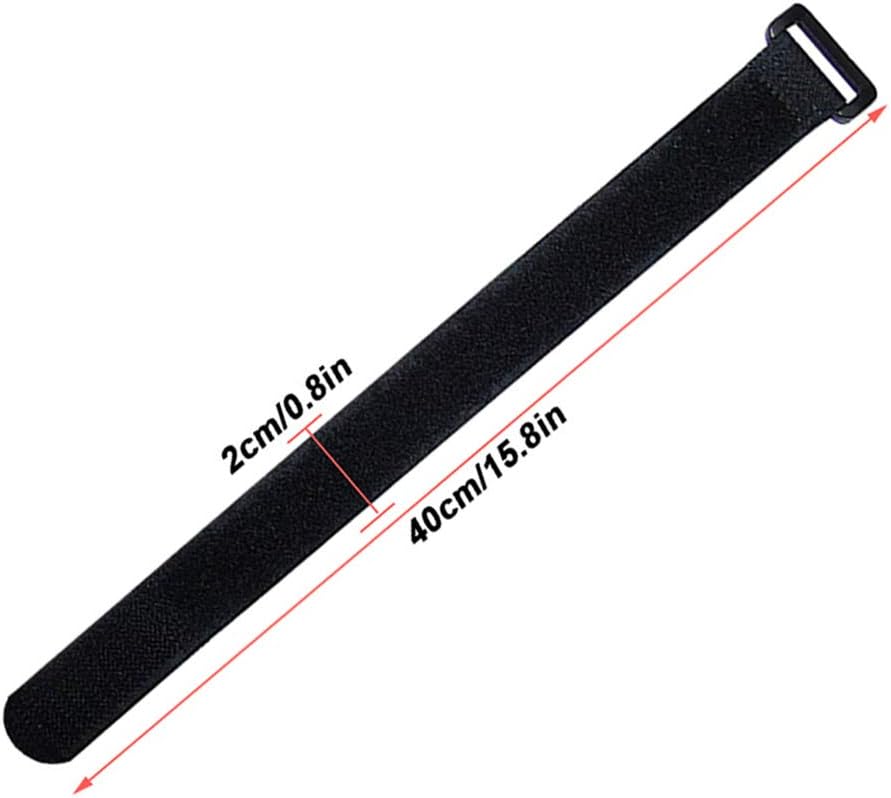 QitinDasen 20 Pieces 40 X 2 cm Nylon Cable Ties, Reusable Cable Straps, Adjustable Hook and Loop Cinch Straps - Image 3