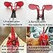 Weilan Pinless Peepers with Pliers Chickens Blinders Pheasant Poultry Spectacles Goggles(Red/Middle)