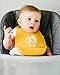 ZIZU BPA Free Waterproof Silicone Baby Bibs, Red