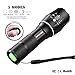 Kllarmant LED Tactical Flashlight, Adjustable Focus, Outdoor Water Resistant, Portable Handheld Torch, Super Bright with 5 Light Modes for Camping, Hiking, Hunting, Fishing and Emergency