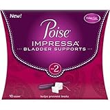 Poise Impressa Bladder Supports, Size 2 - 2 Packs of 10 each (Total 20 Tampons)