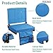 SPORT BEATS Stadium Seat for Bleachers with Back Support and Wide Padded Cushion Stadium Chair - Includes Shoulder Strap and Cup Holder