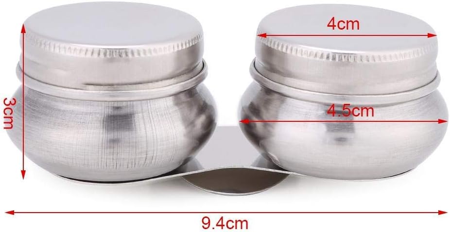Fydun Oil Painting Double Palette Cup with Lid, Stainless Steel Large Palette Cup Oil Paint Megilp Turpentine Solvent Container - Image 5