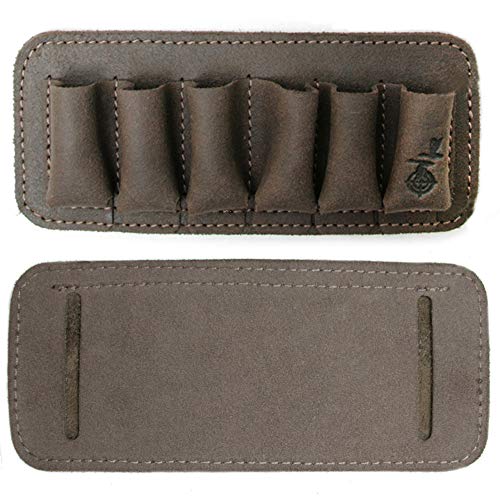 Shell Holder Shotgun Ammo Pouch Retro 12 16 Gauge Genuine Leather Bullet Wallet Cartridge Bag Ammunition Carrier Hunting Accessories (Brown)