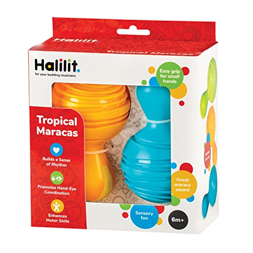 Edushape Halilit Maracas for Baby - Set of 2 Tropical Maracas for Kids ...