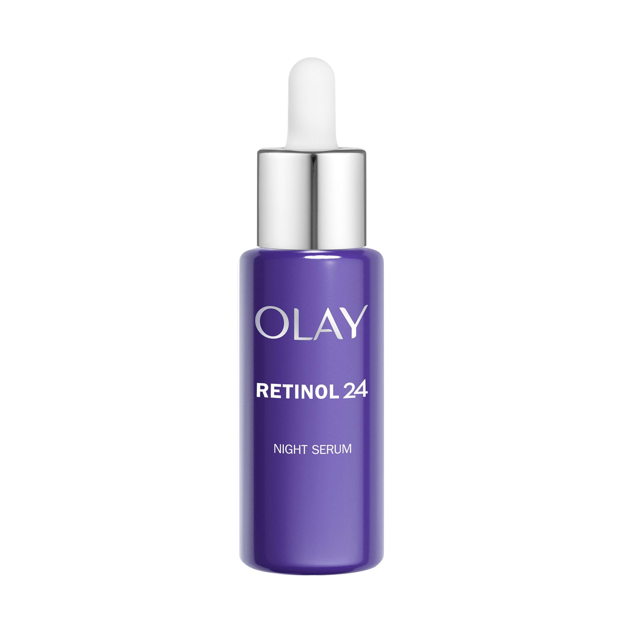 Olay Retinol 24 Night Serum for Face, Skincare with Retinyl Propionate. Anti Ageing Renewal Skin Care with 3 Actions: Smooths, Renews and Hydrates, 40ml