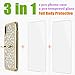 eaLAB Luxury Compatible with iPhone x Glitter Case Bling with Ring Diamond Cover 3D Crystal Spark i Phone 10 with 2 pcs Tempered Glasses