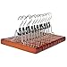 Clutter Mate - Set of 12 - Wood Pant Hangers with Locking Bar, Premium Cherry Finish for Pants and Slacks