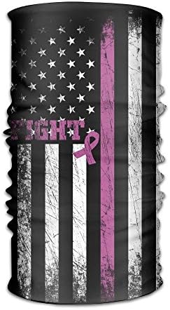 DheW Men&Women Fight Breast Cancer Pink Sports&Casual 12-in-1 Bandanna Headwear Scarf Wrap Neck Gaiters Headband Helmet Liner Balaclava For Running,Yoga,Hiking