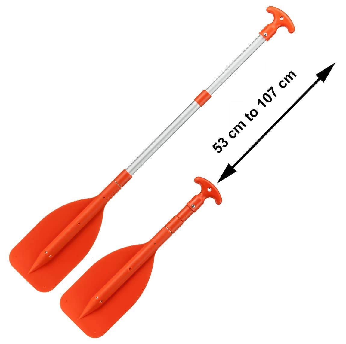 H2o Kayaks Trident Telescopic Micro-Mini Orange Paddle ONE PADDLE