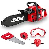 Toy Choi's Toy Chainsaw - Chainsaw Toy for Kids Power Tool Set with Realistic Sound, Pretend Play Kids Chainsaw Tool Set for Outdoor Gardening Play - kids toy for Boys Girls Ages 3 4 5 6 7 8 Years Old