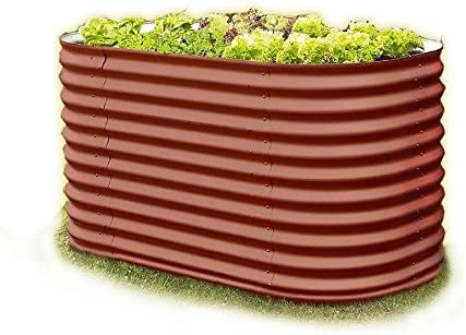 Bancal Rojo 162 x 82 x 86 cm Forma Ovalada montar de metal de ...