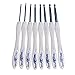 EA-STONE 8 Size Handle Aluminum Crochet Hooks Knitting Needles Craft Plastic Grip Handle Loom Tool ,Blue