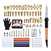 Soldering Iron Wood Burning Kit 72PCS, Jeerbly Professional Pyrography Kit - Wood Burner Tool, Embossing, Carving, Soldering Tips Arts and Crafting Supplies (red)