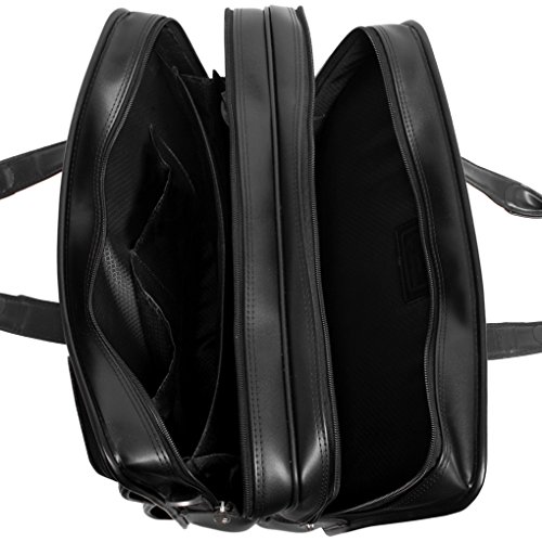 McKleinUSA CLINTON 88445 Black 17 Detachable-Wheeled Laptop Case