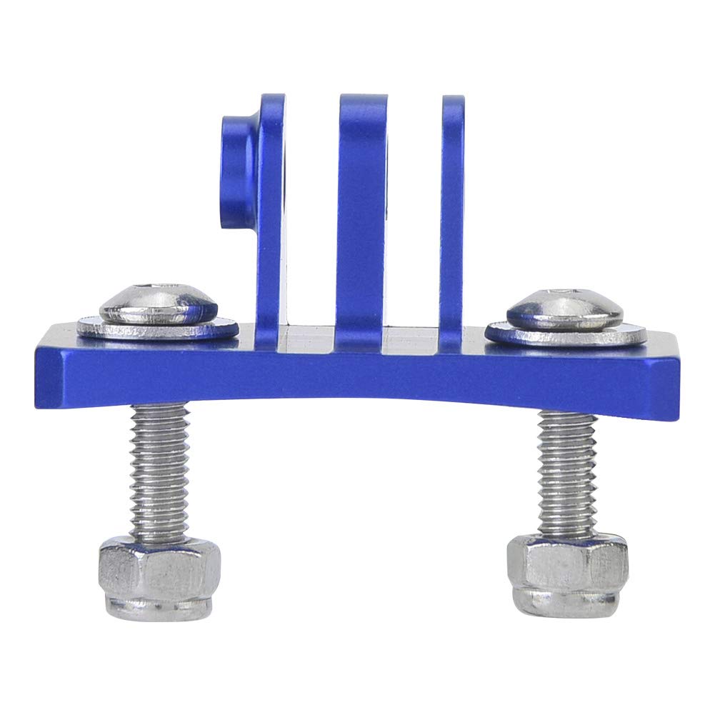 Universal Helmet Fixed Mounts, Aluminium Alloy Skydiving Helmet Fixed Base Holder Adapter Mounts for Gopro 7 6 5 4 Action Cameras (Blue)