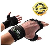 Crossfit Weight Lifting Gloves with Wrist Support for Gym Workout, Cross Training, Fitness, WOD, Pull Ups & Weightlifting. Strong Grip & Full Palm Protection, Wrist Wraps. Suits both Men & Women