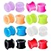 BodyJ4You 16PC Tunnel Soft Silicone Flesh Plug Eyelet 6G 4mm Flexible Ear Stretching Gauges Expander