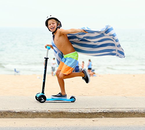 Micro Kickboard - Maxi Original 3-Wheeled, Lean-to-Steer, Swiss-Designed Micro Scooter for Kids, Ages 5-12, Aqua