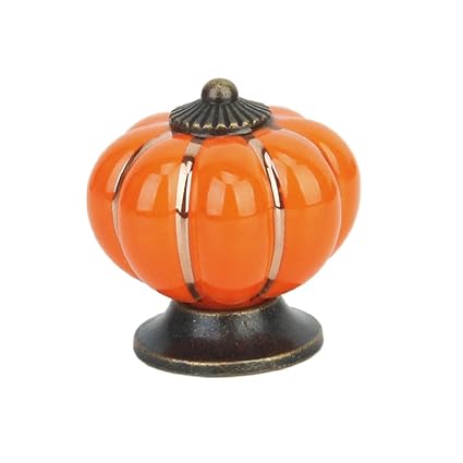 ShoppingLane Cute Pumpkin Drawer Cabinet Bin Dresser Cupboard Pull Knob Handle with Screw Orange