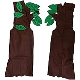 Veemoon Halloween Party Supplies Boys and Girls Tree Dress Brown Masquerade Show Character Playing Dress