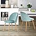 GreenForest Dining Chairs Set of 2, Modern Velvet Accent Leisure Side Chairs with Metal Legs for Living Room, Green