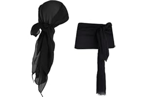 SHUIMUHUABEN Pirate Costume Men Women Halloween Bandana and Belt Set Accessories for Pirate Hat Styling & Themed Adventures