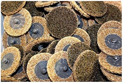 Car Builder Supply 760q50 Sand Loc Quick Change Type R Surface Conditioning Finishing Discs Course Brown 50pc 2" Diameter