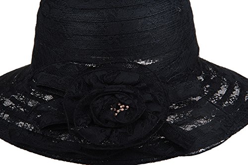 Dantiya Summer Lace Beach Sun Hat Kentucky Derby Church Dress Bucket Hat