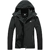 MOERDENG Women's Waterproof Rain Jacket Lightweight Raincoat Hooded Hiking Jacket Softshell Windbreaker