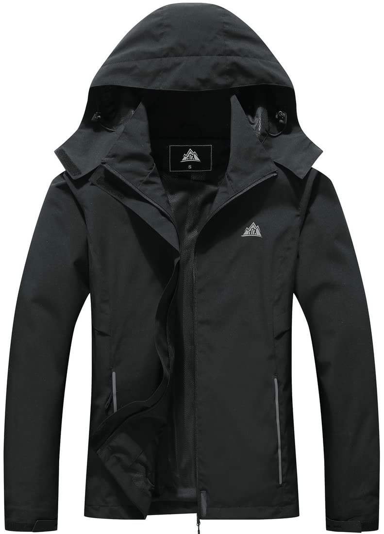 MOERDENG Women's Waterproof Rain Jacket Lightweight