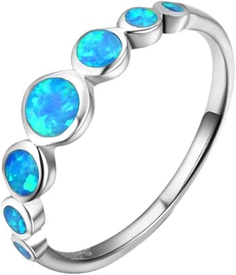 Bague or opale bleue Clearance