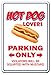 SignMission HOT DOG LOVERS Parking Sign wiener frank food snack chili | Indoor/Outdoor, 8