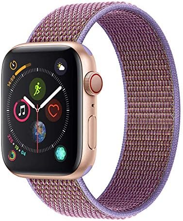 KONGAO Nylon Band Compatible for Apple Watch Band 38MM 40MM 42MM 44MM, Soft Lightweight Breathable Nylon Replacement Sport Strap Compatible for Apple Watch iwatch Series 5/4/3/2/1