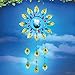 Solar Peacock Feathers Wind Chime