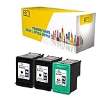 Unknown Remanufactured Ink Cartridge Replacement for HP C9362WN (Black,Tri Color,3-Pack)