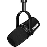 Shure MV7 USB Microphone for Podcasting, Recording, Live Streaming & Gaming, Built-in Headphone Output, All Metal USB/XLR Dyn