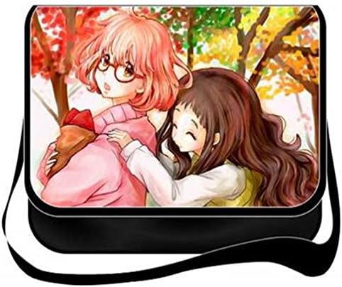 Bootores Kyoukai no Kanata Pattern Canvas Messenger Bag Shoulder School Bags -12