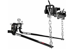 Camco Eaz-Lift Elite 1,000lb Weight Distribution Hitch Kit with Manually Adjusted Sway Control - Ready-to-Tow with Pre-Installed Hitch Ball, Sway Control Ball, U-Bolts, & Chain Package (48058)